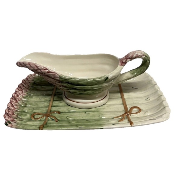 Olfaire | Dining | Vtg Olfaire Portugal Majolica Asparagus Gravy Sauce ...